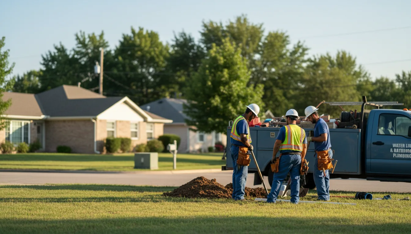 Residential water line and bathroom plumbing service in Elgin, NE